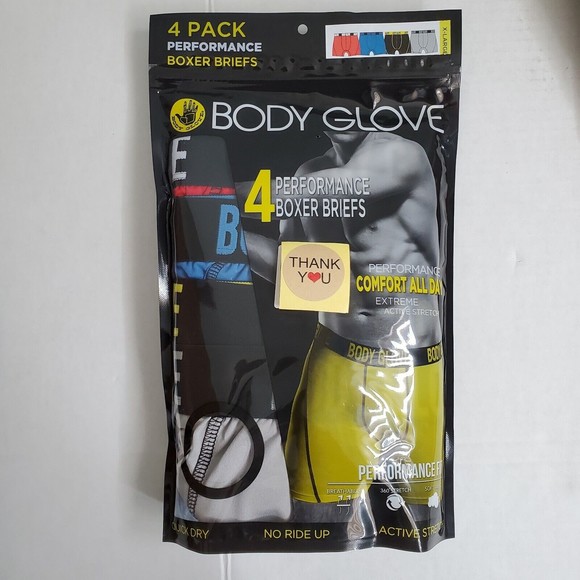 Body Glove Underwear & Socks Boxer Briefs 4 Pair Mens Underwear